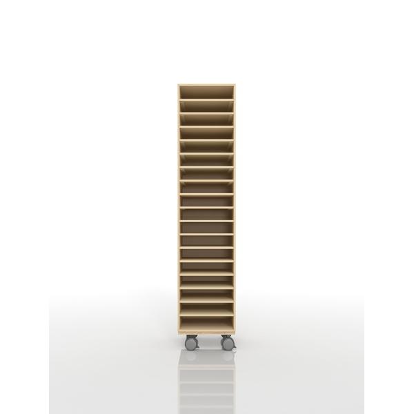 書類ラックA4【ボーナスストア＋5%】キャスター付き 木製 オフィス家具（PNO-A4-17×1・B...