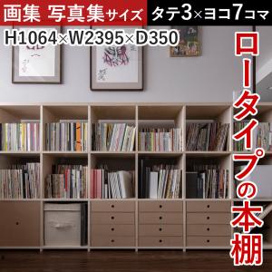 壁一面の本棚 奥行350mm（最下段なし） 縦7コマ×横7コマ : 本棚 壁面