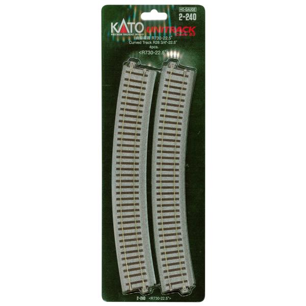KATO HOゲージ 曲線線路 R730-22.5° 4本入 2-240 鉄道模型用品