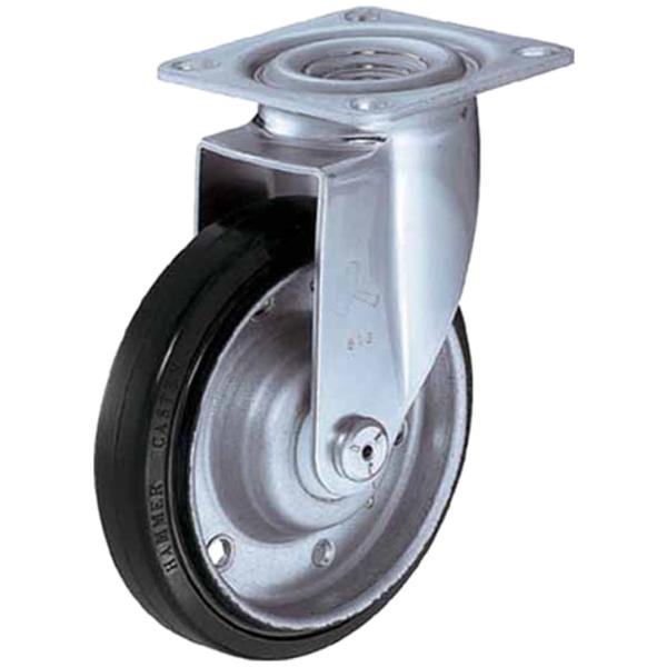 ハンマーキャスター(Hammer Caster)軽量キャスター 旋回式ゴム車輪 100mm 4202...