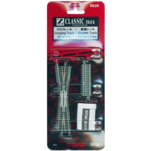 ロクハン Zゲージ R020 クロスレール 13°1本入り (53.6mm補助レール2本付)