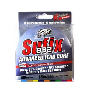 SufixRapala(ラパラ) PEライン サフィックス 832 アドバンスド レッドコア 100Yrd 18lb 8本編み 10ヤードごと10色