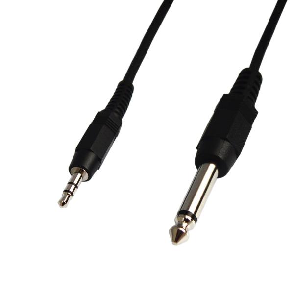 オーディオ変換ケーブル 3.5mm ステレオミニプラグ(オス) - 6.3mm モノラル標準プラグ(...