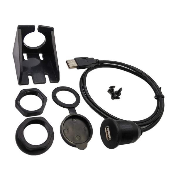 CERRXIAN 1M USB拡張パネルフラッシュマウントケーブル（車、トラック、ボート、オートバイ...