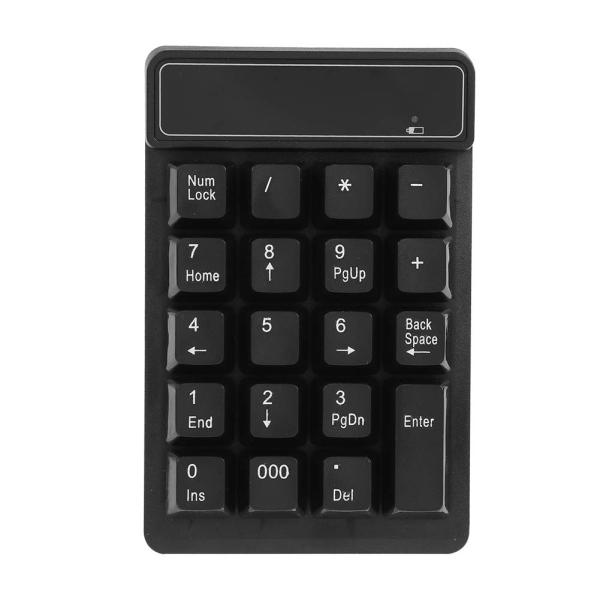 Richer-R テンキーパッド 2.4GHzワイヤレス数値キーパッド デジタル数字キーボード Bl...