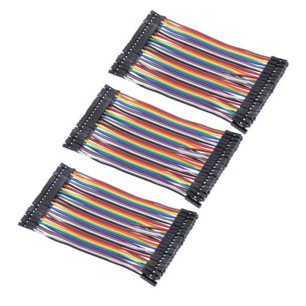 VKLSVAN 3個 40本 10CM 多色40ピン デュポン ワイヤー ジャンパー ブレッドボード...