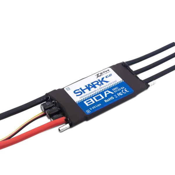 RCボートと水中スラスター用防水アンプZTW Shark 80A/100A ESC G2内蔵調整可能...