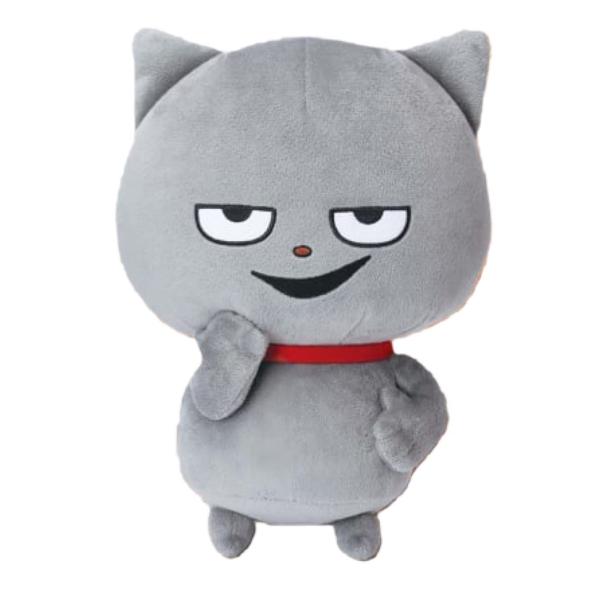 にしむらゆうじ作品 でっかいぬいぐるみ 〜わるめのねこ〜 (たくらみ顔)