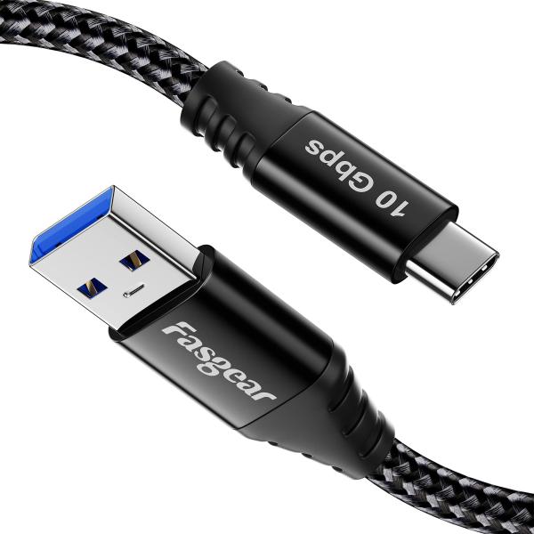 Fasgear USB3.2 Gen2 Type-C ケーブル 1.5m 10Gbps データ転送 ...