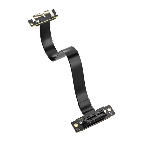 10Gtek PCIE 3.0 延長ケーブル X1 to X1 オス-メス スロット 90°to 9...