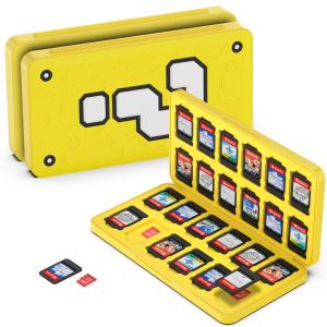 GeeRic 24枚 ゲームカード 収納ボックス スイッチ 対応 ソフトケース 24枚Micro SD メモリーカード 収納可 Switch/Swit
