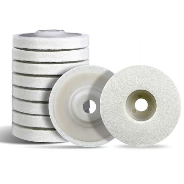 JUSTVEL グラインダー ディスクサンダー バフ 10枚 20枚 取替用 羊毛フェルト 直径10...