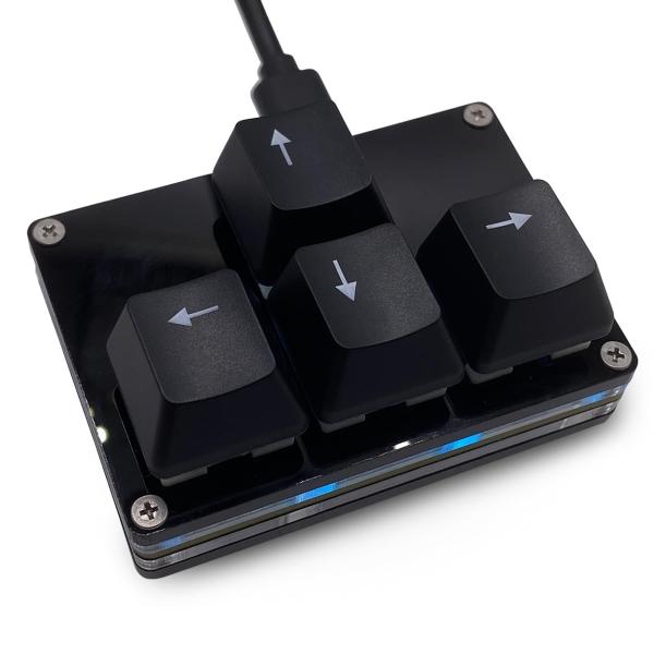 BTXETUEL Mini 4キーキーパッド WASD 矢印キー キーキャップ キーボード 片手メカ...