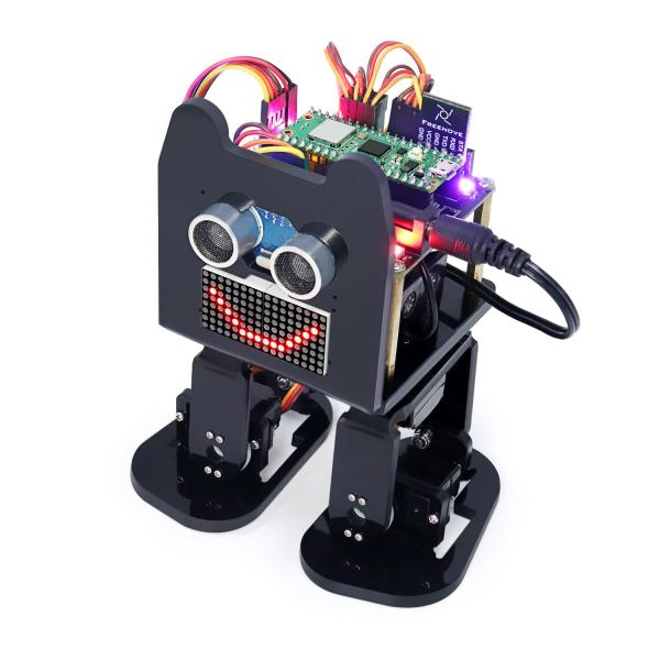 Freenove Raspberry Pi Pico W用二足歩行ロボットキット（付属）、LEDマト...