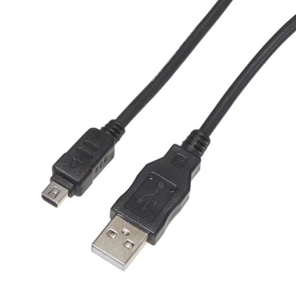 KAUMO デジカメ専用 互換USBケーブル (USB-A/ミニ12ピン平型) 1.5m