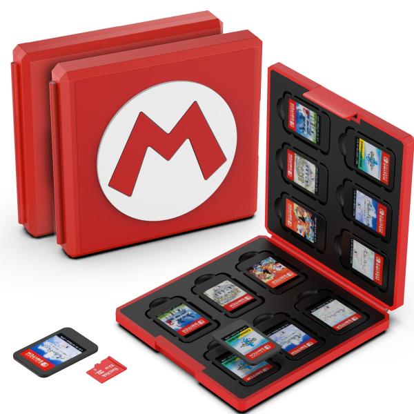 GeeRic 12枚 ゲームカード 収納ボックス スイッチ 対応 ソフトケース 12枚Micro S...