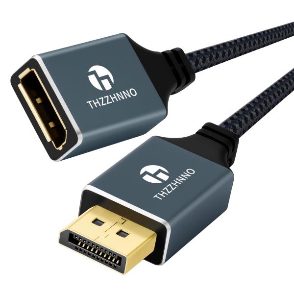 Thzzhnno DisplayPort延長ケーブル 1M、DisplayPort 4Kオス-メスケ...