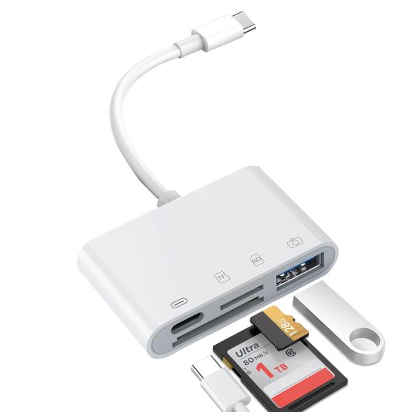 TRAOO Type-c メモリカードリーダー 4in1 USB/SD/TF 急速充電 OTG対応 ...