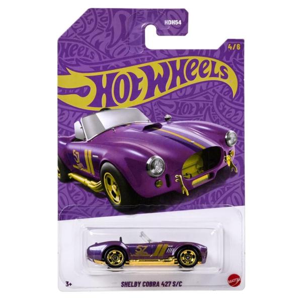 Hot Wheels パール&amp;クロムシェルビーコブラ 427 S/C、パープル、57周年記念コレクシ...