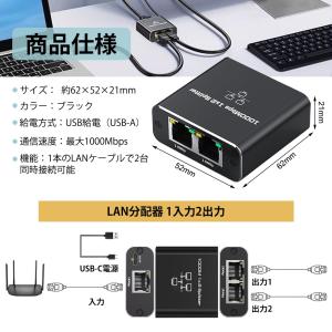 Lan ハブ lan 分配器 RJ45 100...の詳細画像1