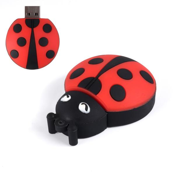 USBメモリ・フラッシュドライブ USB2.0 七星天道虫の外観 128G 64G 可愛い 磨耗性 ...