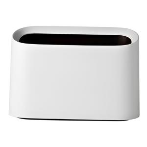 Charmoon 卓上ゴミ箱 スリム 1.6L 袋が見えにくい コンパクト シンプル (ホワイト)