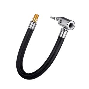 車 バイク空気入れエアーホース ホースの長さ200mm バイク用品 タイヤラピッド空気ポンプチャック空気管 ブラック