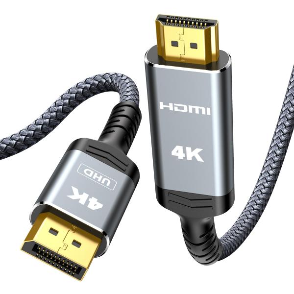 Highwings DisplayPort to HDMI ケーブル2m 4K＠30Hz 2K@60...