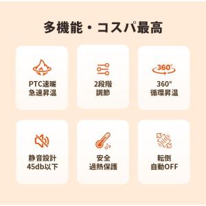 【限定3880円】セラミックヒーター 小型 速...の詳細画像2
