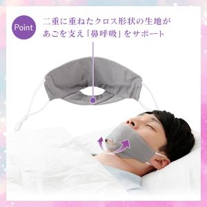 いびき防止グッズ 就寝用 マスク シルク100...の詳細画像3