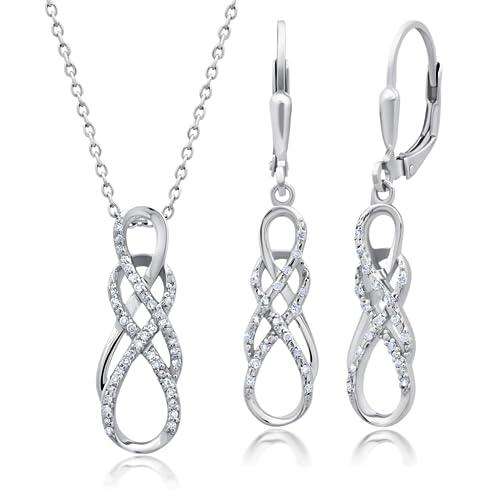 MAX + STONE Diamond Infinity Pendant Necklace and ...