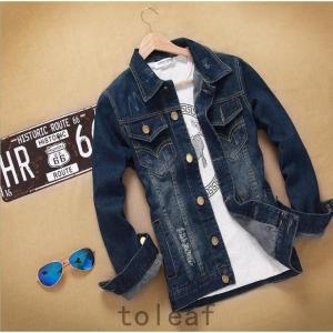 激安 メンズ デニムジャケット ジージャン　ジャンパー ブルゾン おしゃれ 　春秋服　アウター　S M L XL 2XL 3XL