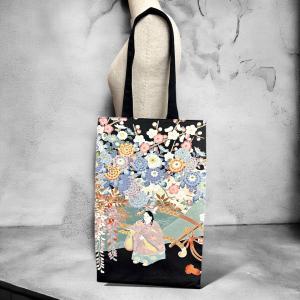 ハンドメイド◇着物・帯リメイクトートバッグ ゴールドオレンジ : Crea