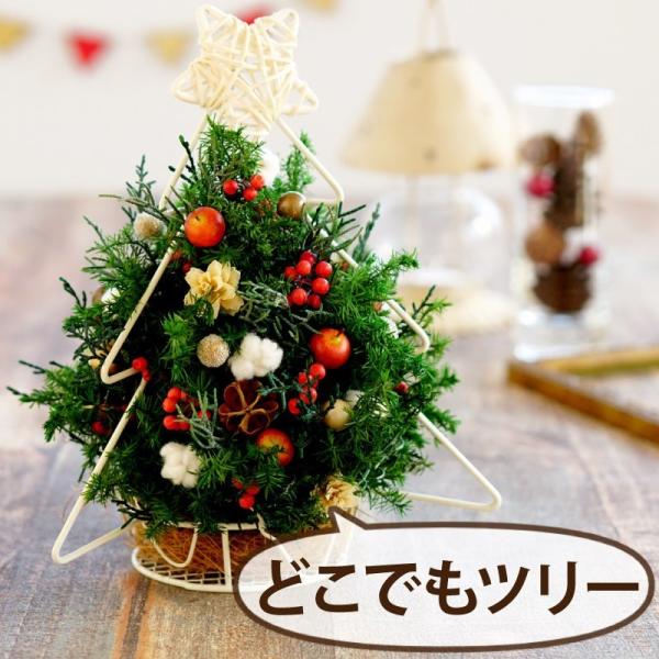 クリスマス飾り 卓上 クリスマスツリーアレンジ プリザーブドフラワー 花 プレゼント ギフト インテ...