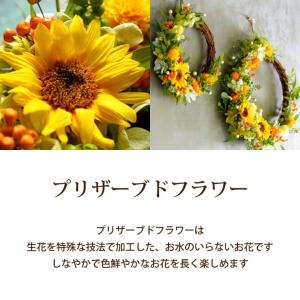 プレゼント 花 ひまわり リース S プリザー...の詳細画像3