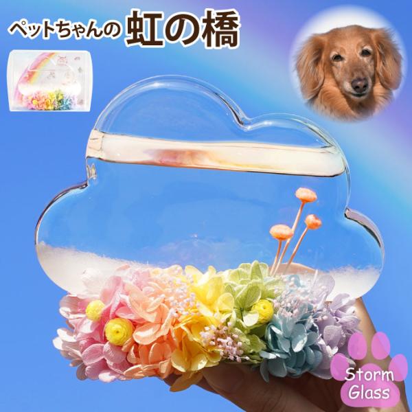 プリザーブドフラワー 仏花 ペット 虹の橋 ストームグラス 雲 お供え 花 お悔やみ ギフト 仏壇 ...