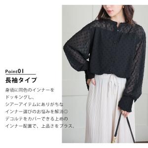 爆買 大きいサイズ レディース ブラウス 長袖...の詳細画像5