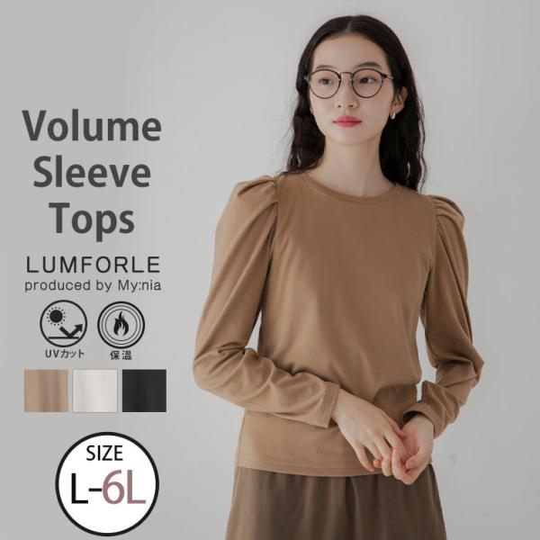 大きいサイズ レディース トップス LUMFORLE　produced by My:nia 両面起毛...