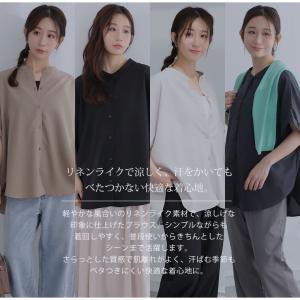 大きいサイズ レディース ブラウス 首苦しくな...の詳細画像4