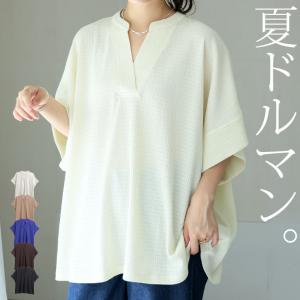 大きいサイズ レディース ブラウス 体型拾わず 華奢魅せ 楊柳 ブラウス シャツ トップス スキッパー ストレッチ ドルマン 表面感 LL 3L 4L 5L 6L A