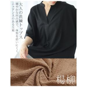 大きいサイズ レディース ブラウス 体型拾わず...の詳細画像4