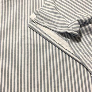 接触冷感生地アイスコットン（ストライプ/グレー）