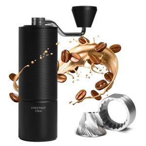 タイムモアTIMEMOREコーヒーミル 手動、ステンレスバリ付きコーヒー豆ミル Chestnut C3 ESP 内部の調整可能な設置、ダブル｜marin-store