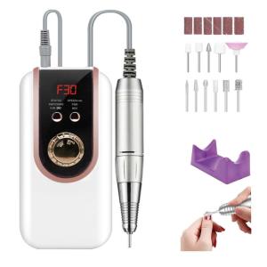 L'UGX 電動ネイルマシン 30000RPM プロ ネイルドリル 研磨 爪磨き