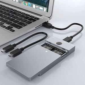 NVME M.2 SSD USB 3.1エンクロージャー デュアルカードスロットクローン 互換Mキー/B＆Mキー EnclosureSSDは｜marin-store