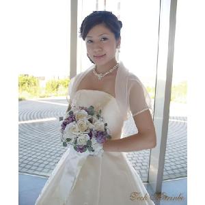 ふんわり衿のオーガンジーボレロ