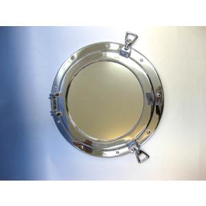 丸窓鏡Lアンティーク加工 ミラー 船舶窓 ブロンズカラー 在庫限り