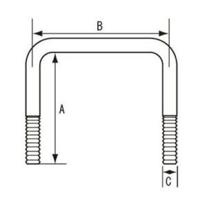 TIGHTJAPAN(タイトジャパン)　75×45角パイプ横用ボルト