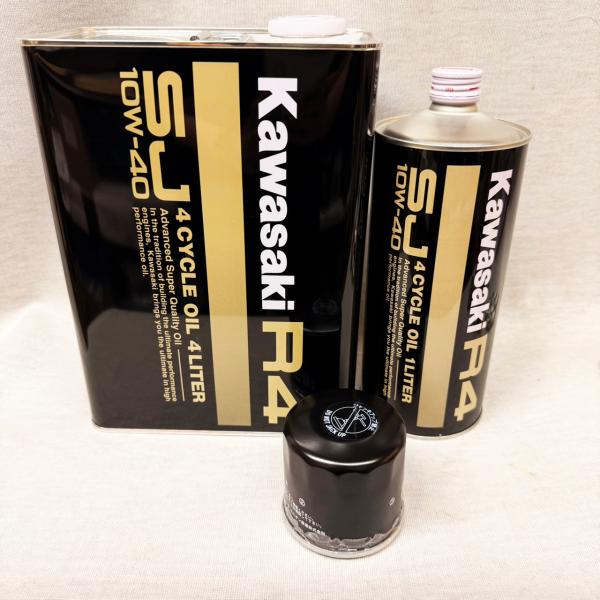 KAWASAKI（カワサキ）ULTRAオイル交換セット(OIL-K-G5L) オイル5L＋汎用フィル...