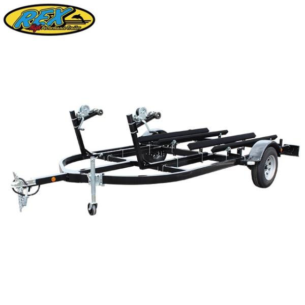 REX-JBTNDW 普通規格 2艇積載トレーラー ブレーキ付きモデル　※送料別途見積もり　※代引き...